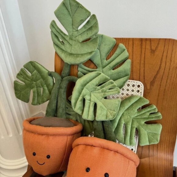 Jellycat Amuseables Monstera Plant NWT and Dust Bag Rare Edtion 2025 - Picture 4 of 5